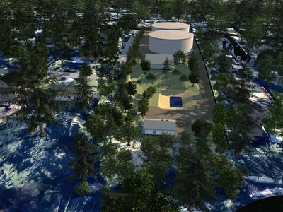Project Rendering - Ariel Looking South